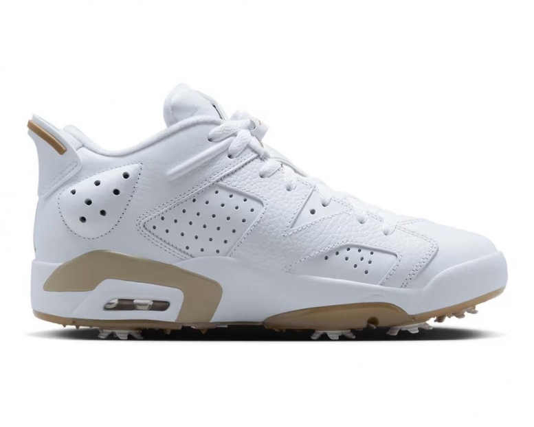 Air Jordan 6 Retro Low Golf 'White Khaki': Elevating Golf Fashion